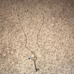 key & other pendants long necklace
